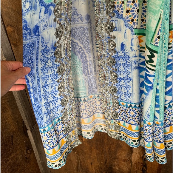 Camilla Wide Leg Sultans Gate Silk Pants - Size Small - Picture 3 of 14